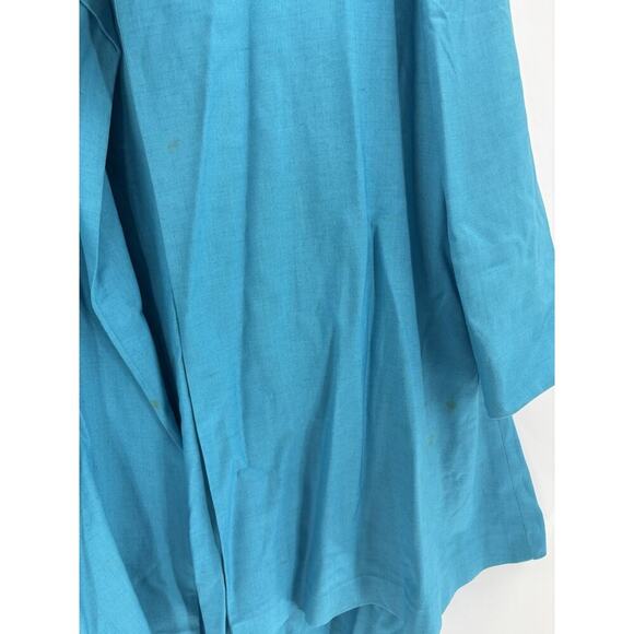 Christian Dior Vintage 90s Skirt Jacket Set Womens 10 Blue Rhinestone Button - Picture 9 of 16